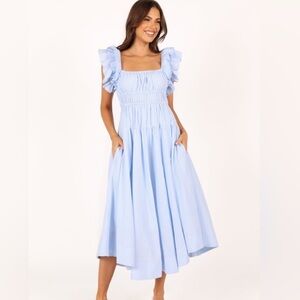 Petal & Pup Light Blue Midi Dress